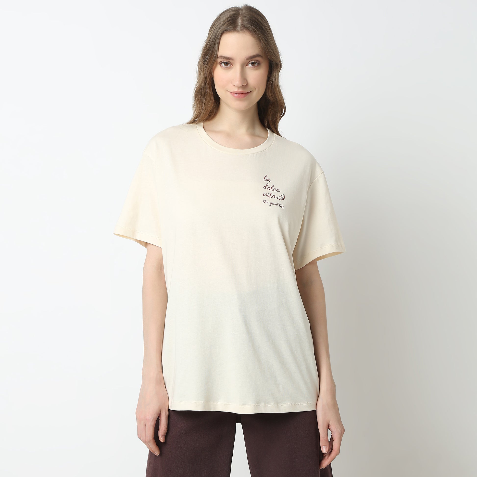 Oversize Graphic Round Neck T-Shirt