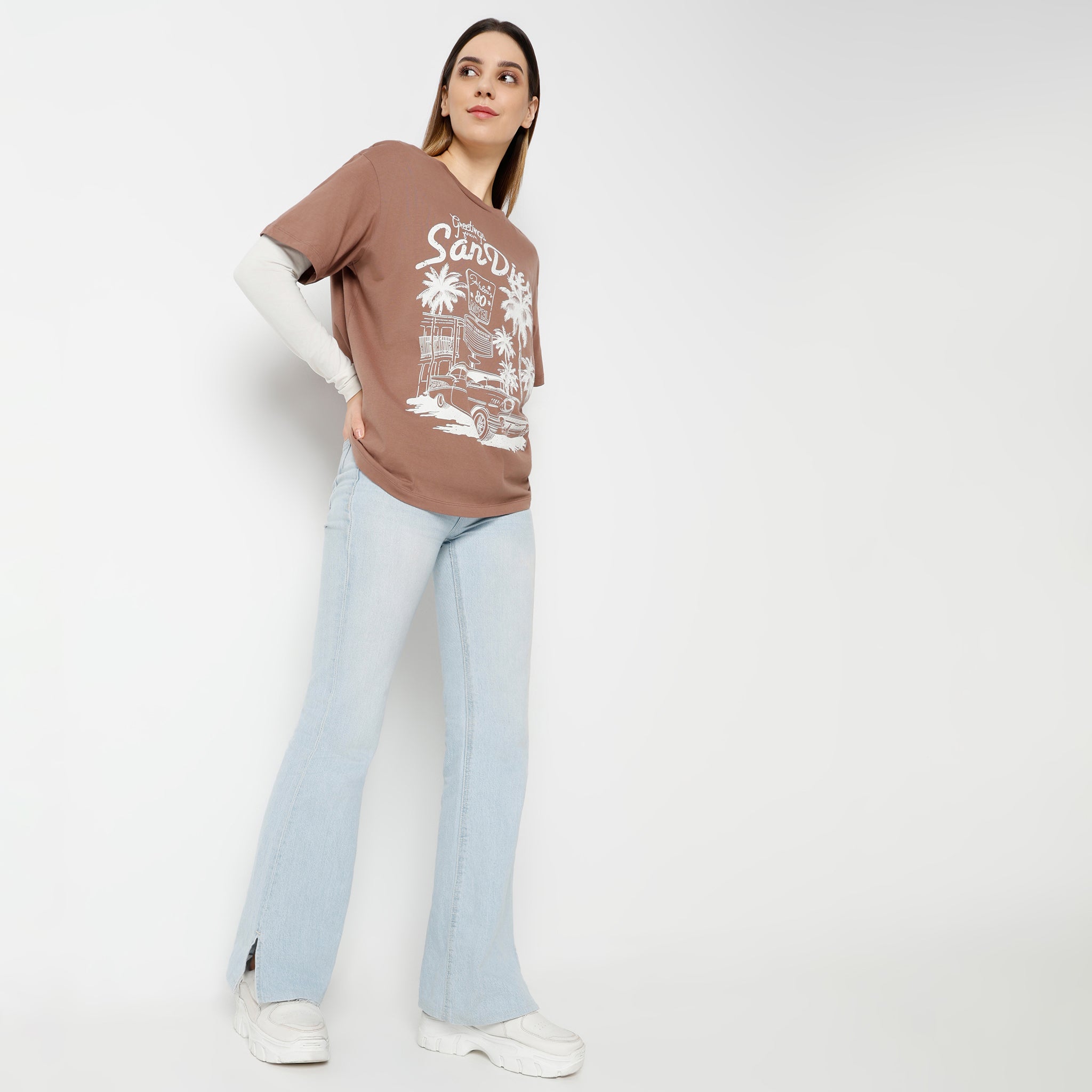 Oversize Graphic Regular Length T-Shirt
