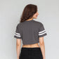 Round Neck Half Sleeve Boxy Fit  Graphic Crop T-Shirt