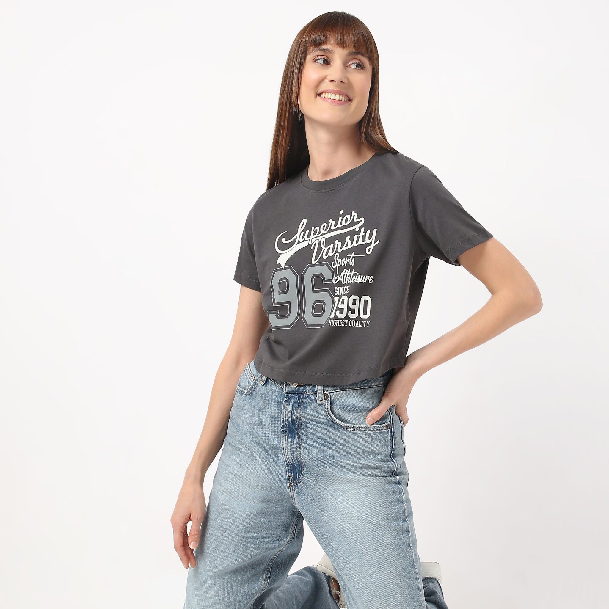 Regular Fit Graphic Round Neck T-Shirt