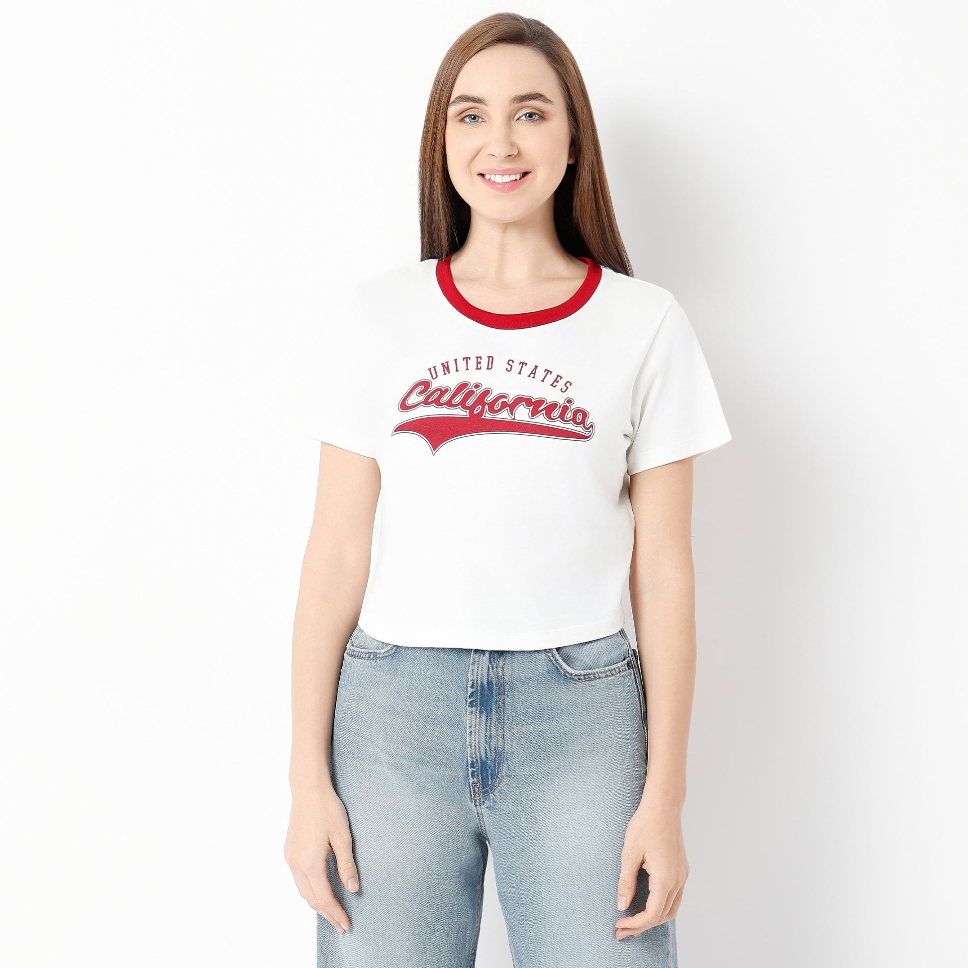 Regular Fit Graphic Round Neck T-Shirt