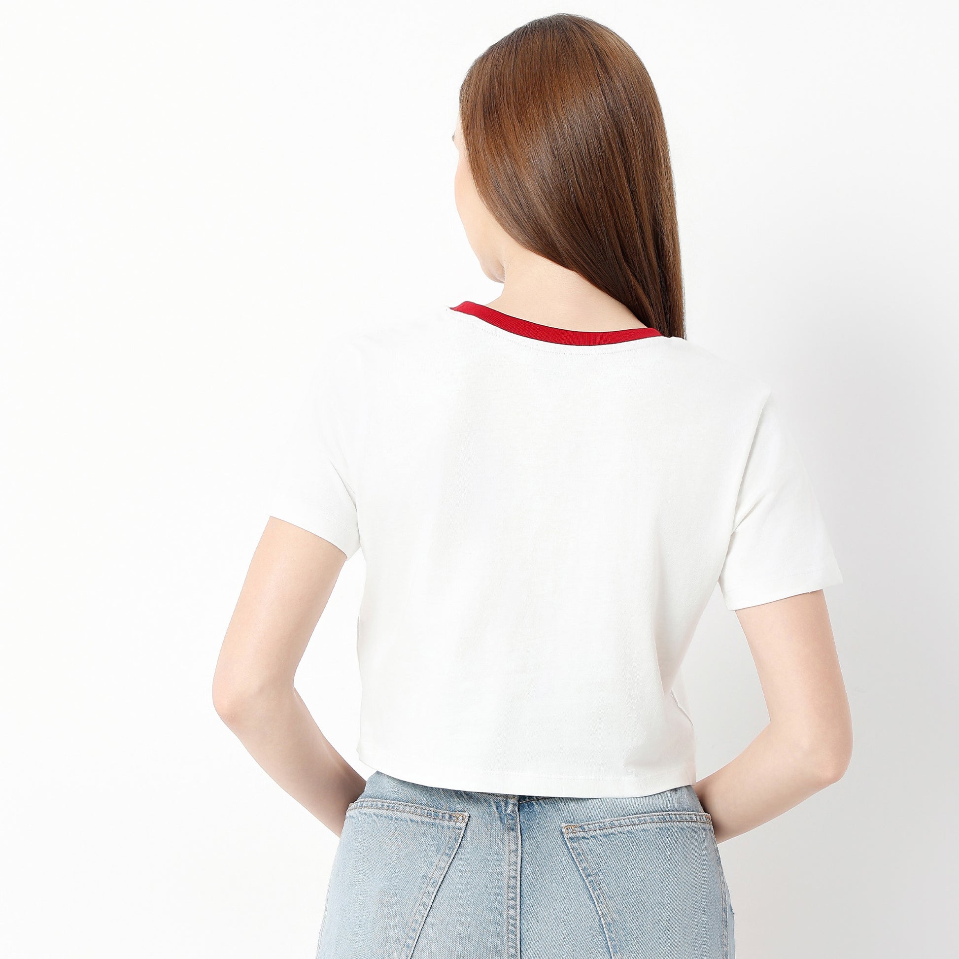 Regular Fit Graphic Round Neck T-Shirt