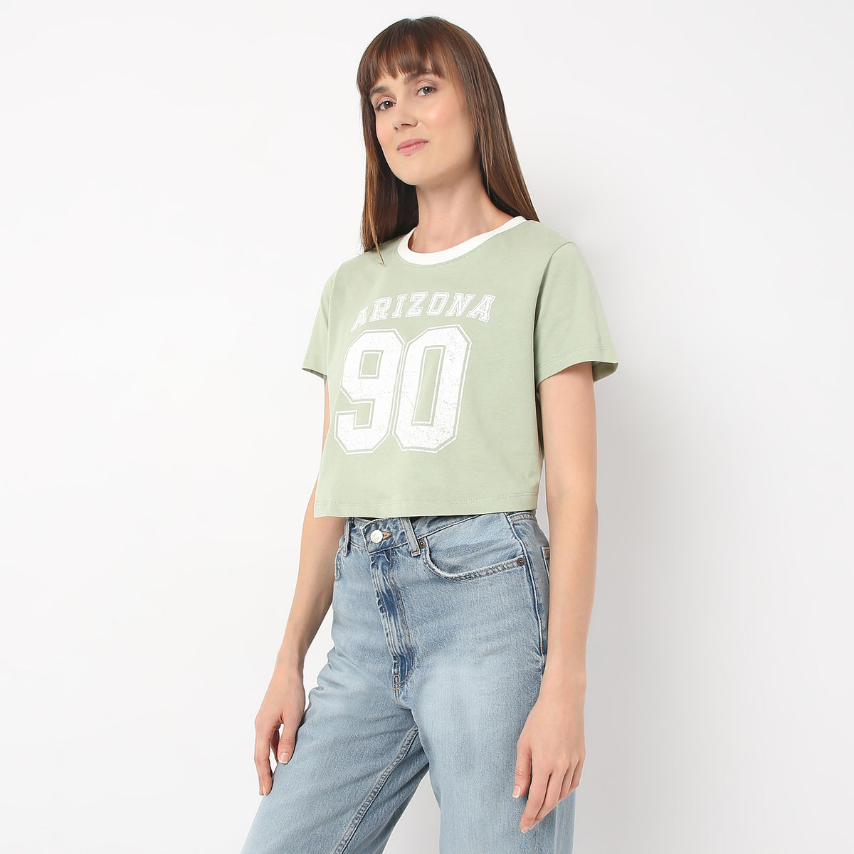 Regular Fit Graphic Round Neck T-Shirt