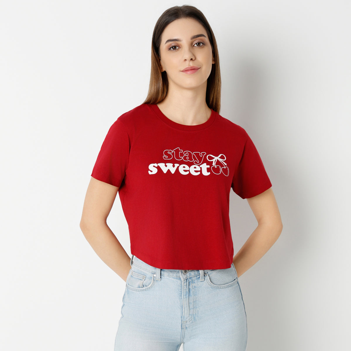 Regular Fit Graphic Short Length T-Shirt