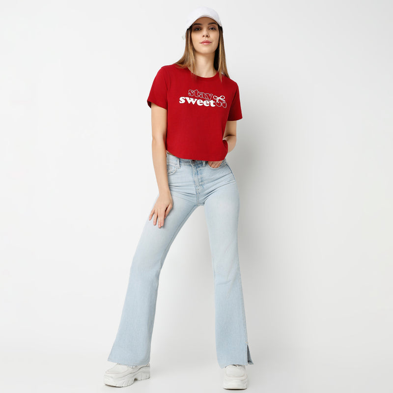 Regular Fit Graphic Short Length T-Shirt