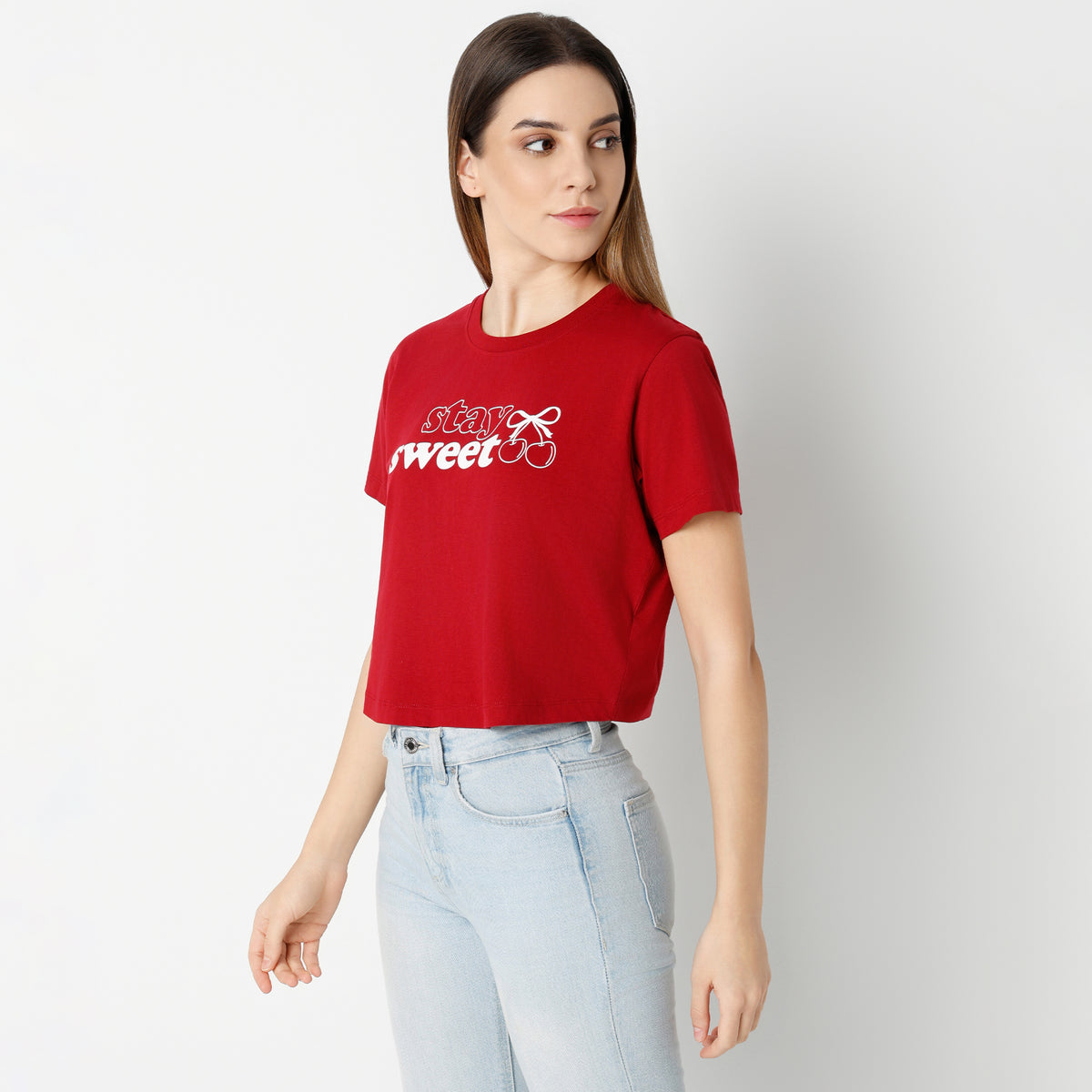 Regular Fit Graphic Short Length T-Shirt