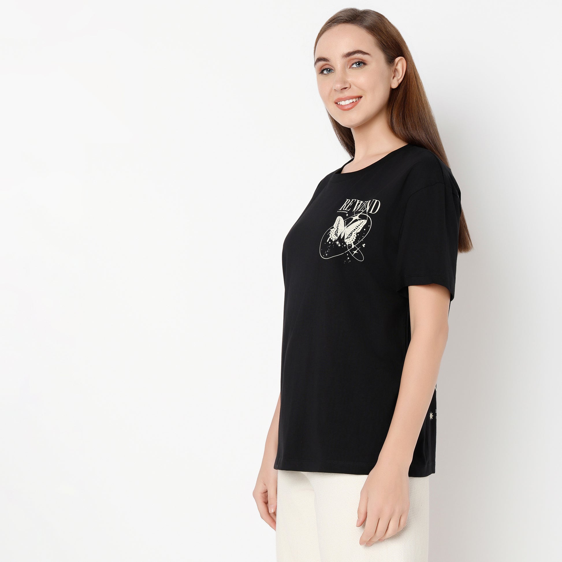 Oversize Graphic Round Neck T-Shirt