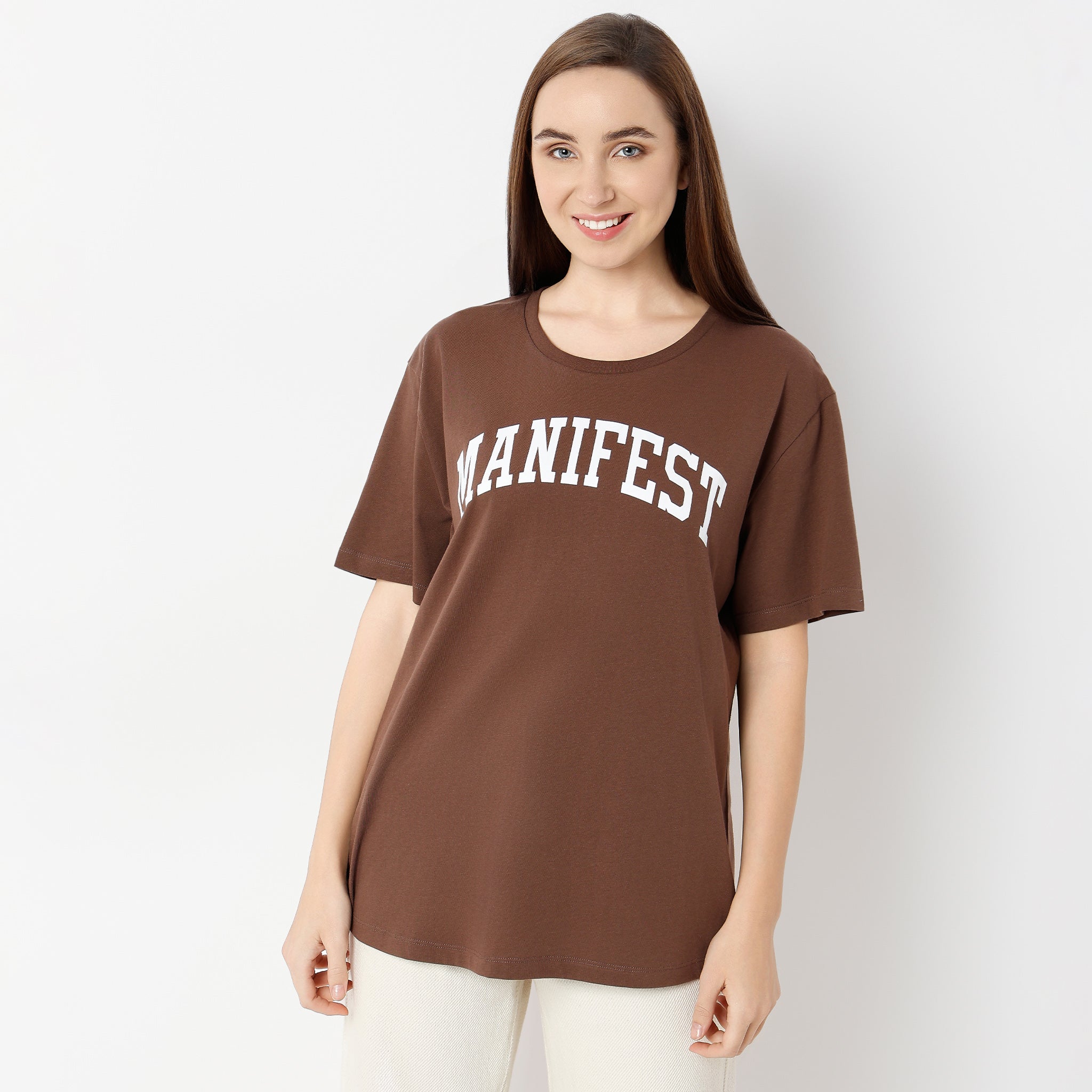 Oversize Graphic Round Neck T-Shirt