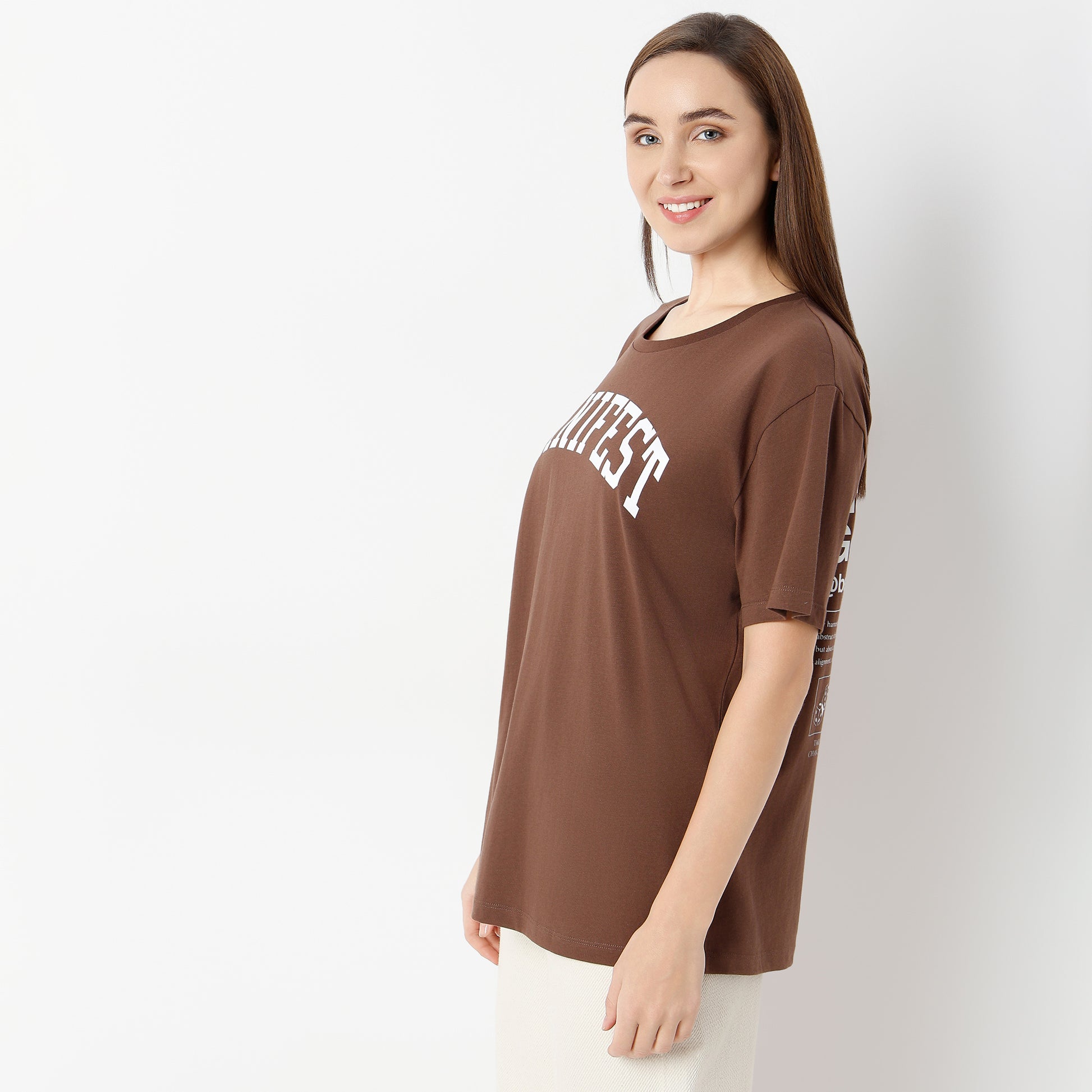 Oversize Graphic Round Neck T-Shirt