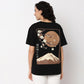 Oversized Short Sleeve T-Shirt With Front and Back Graphic Print