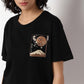 Oversized Short Sleeve T-Shirt With Front and Back Graphic Print