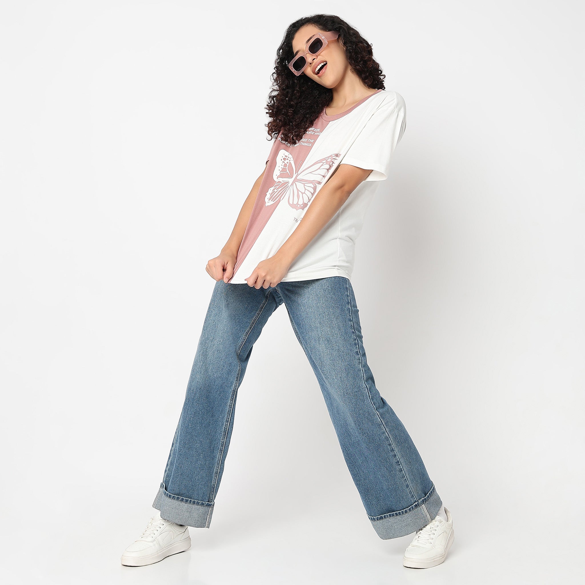 Betty Oversized T-Shirt with Front Graphic Print
