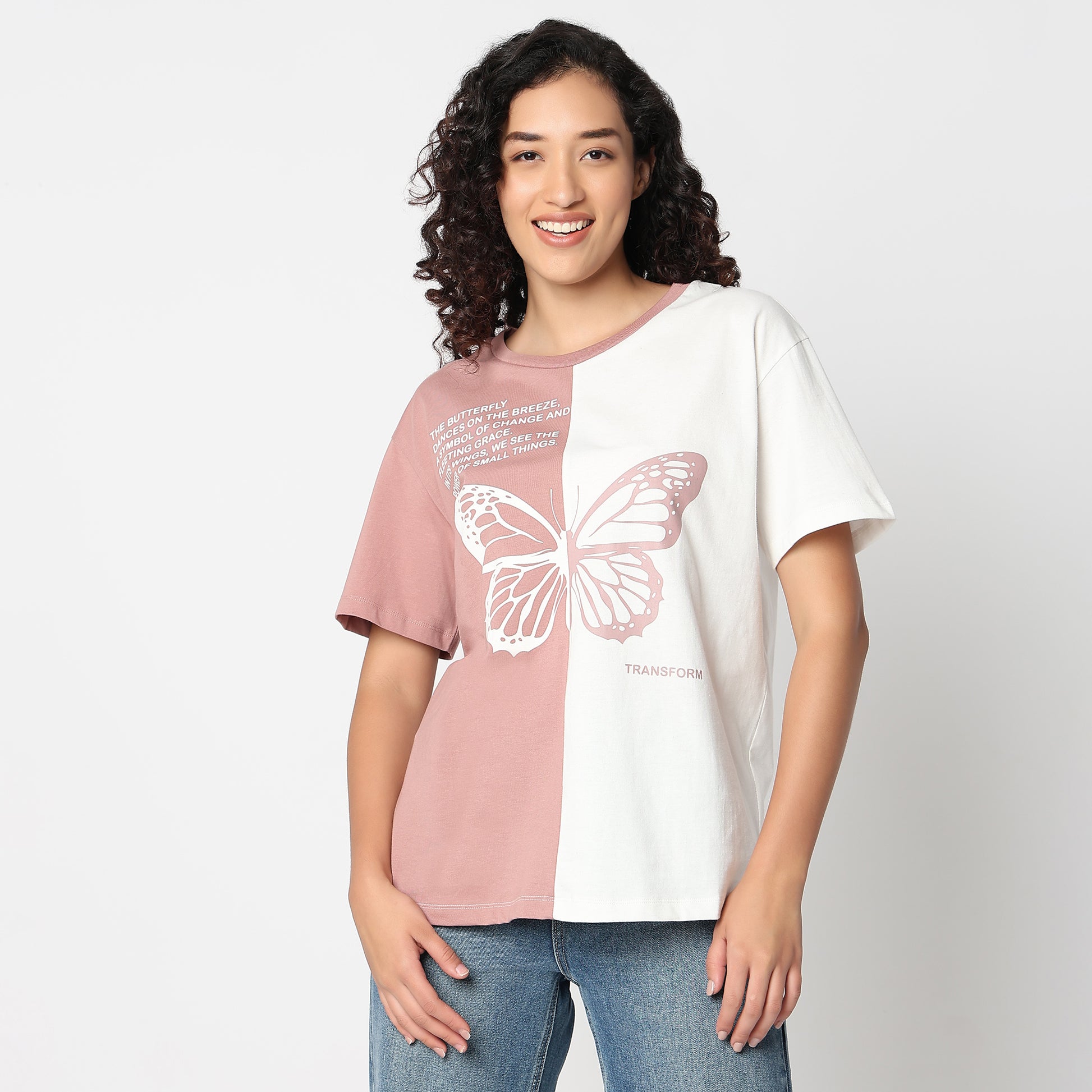Betty Oversized T-Shirt with Front Graphic Print