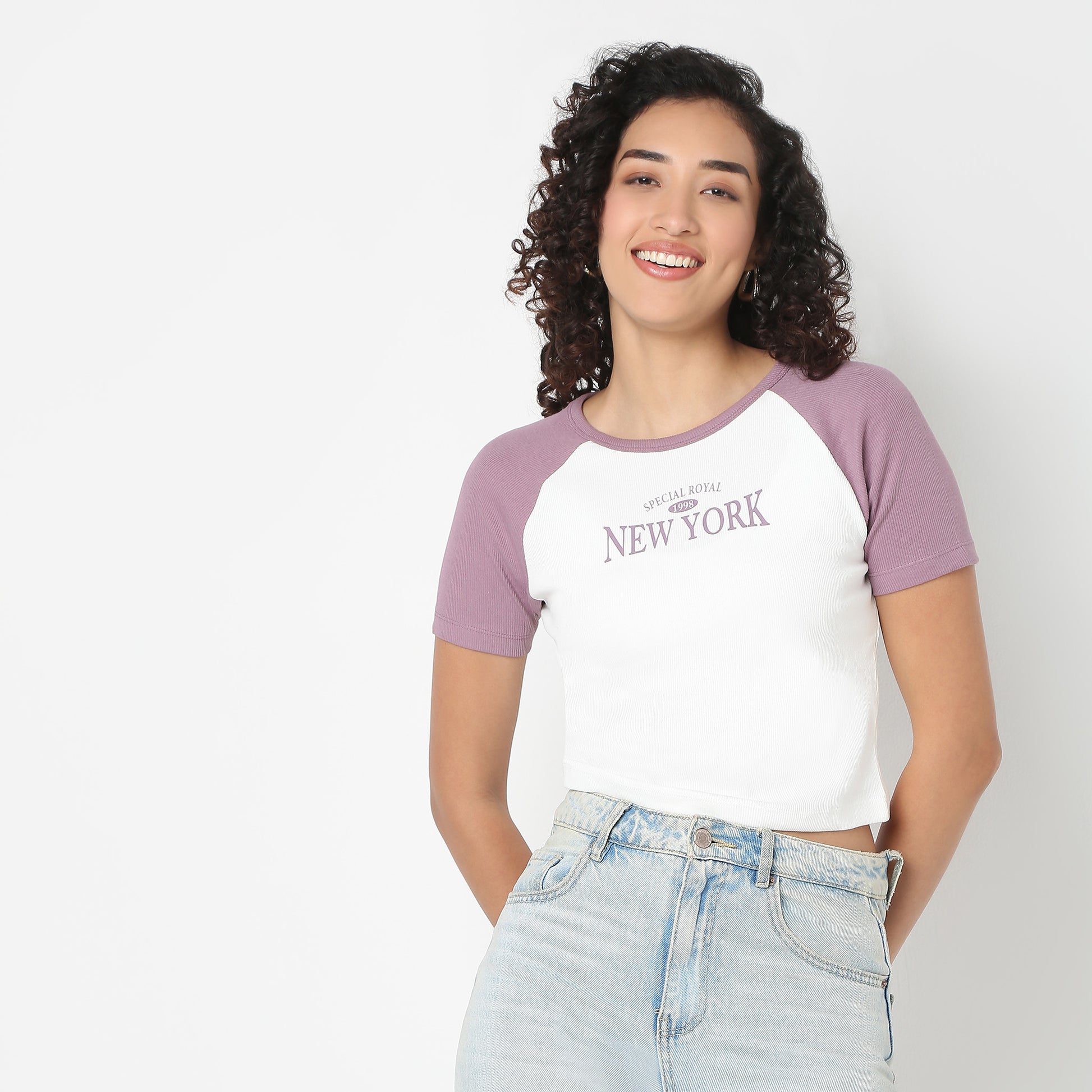 Betty Graphic Tee with Fitted Raglan