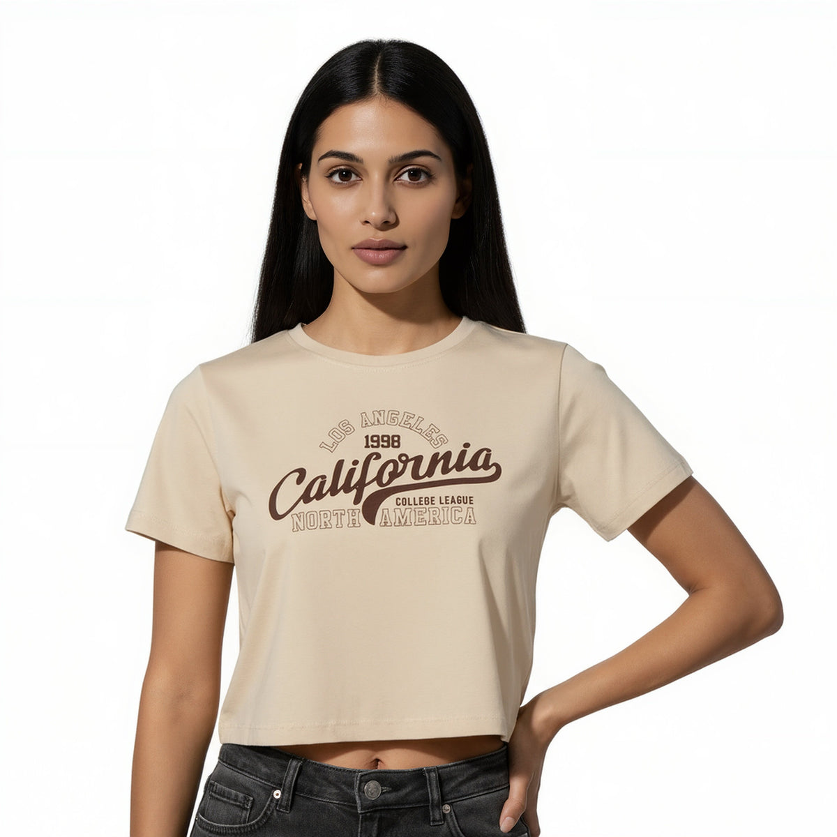 Cotton Graphic Crop T-Shirt