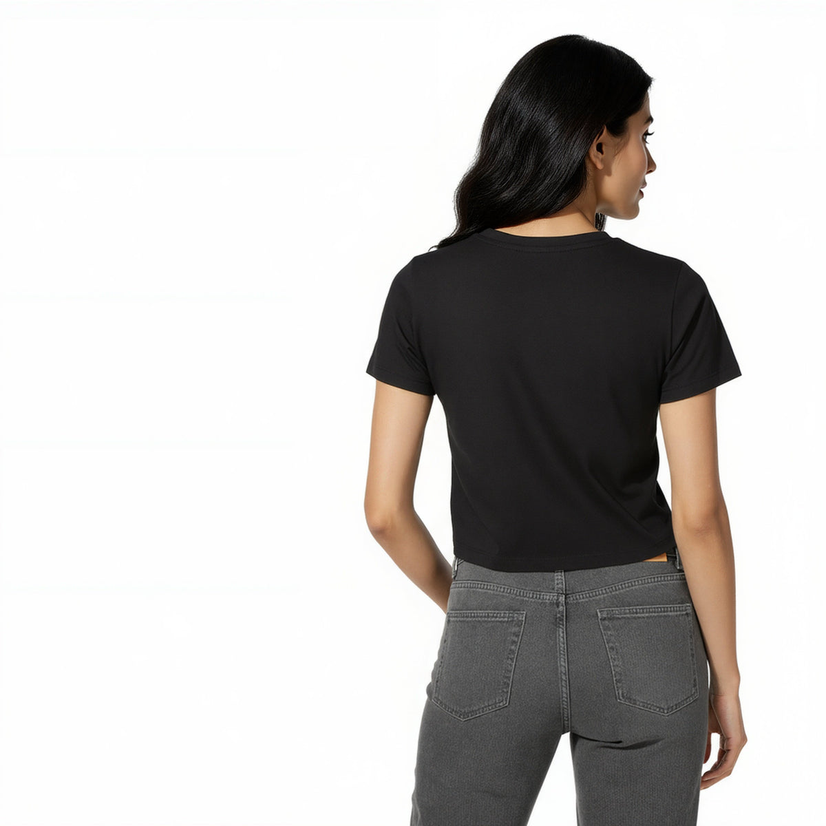 Cotton Graphic Crop T-Shirt
