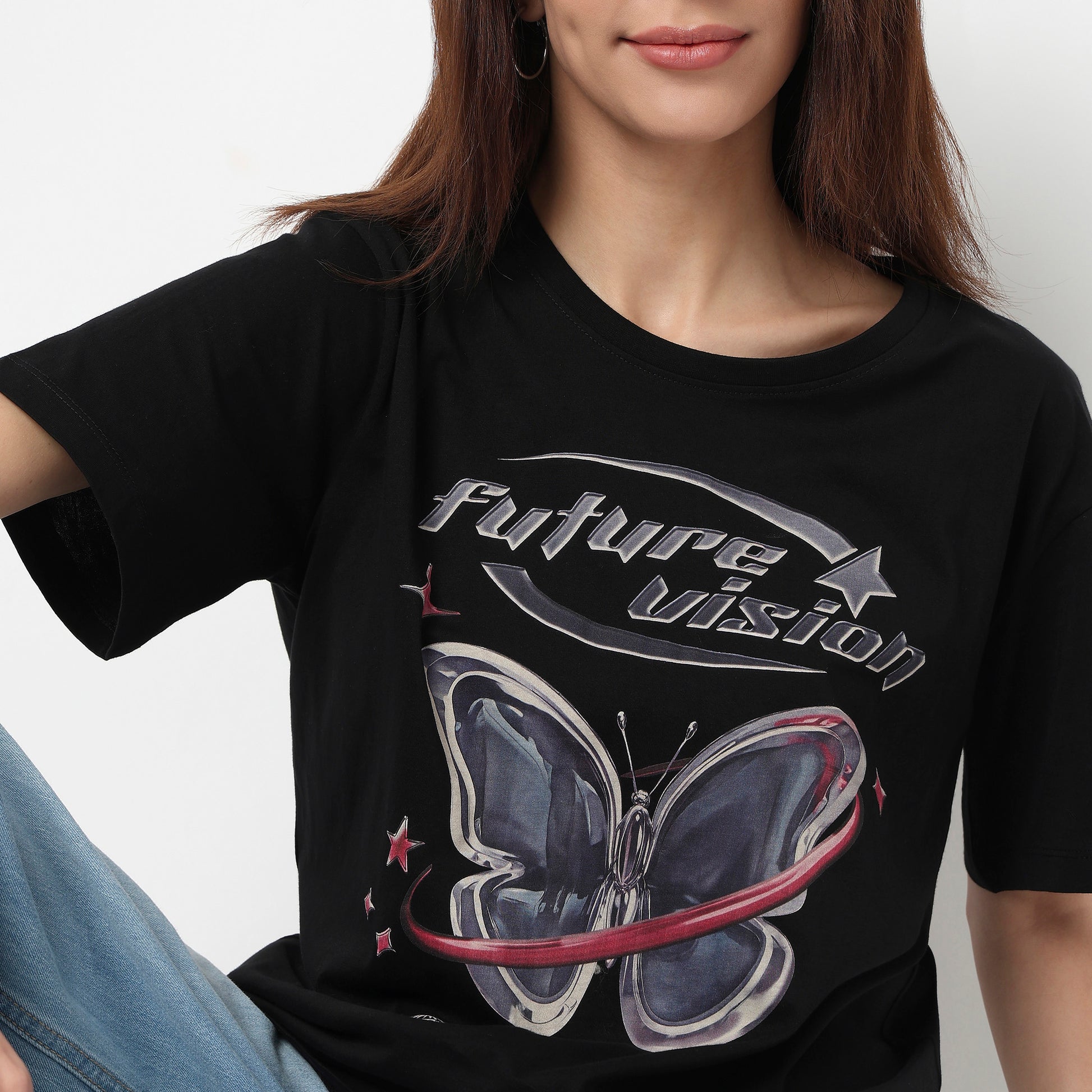 Cotton Graphic Oversize T-Shirt