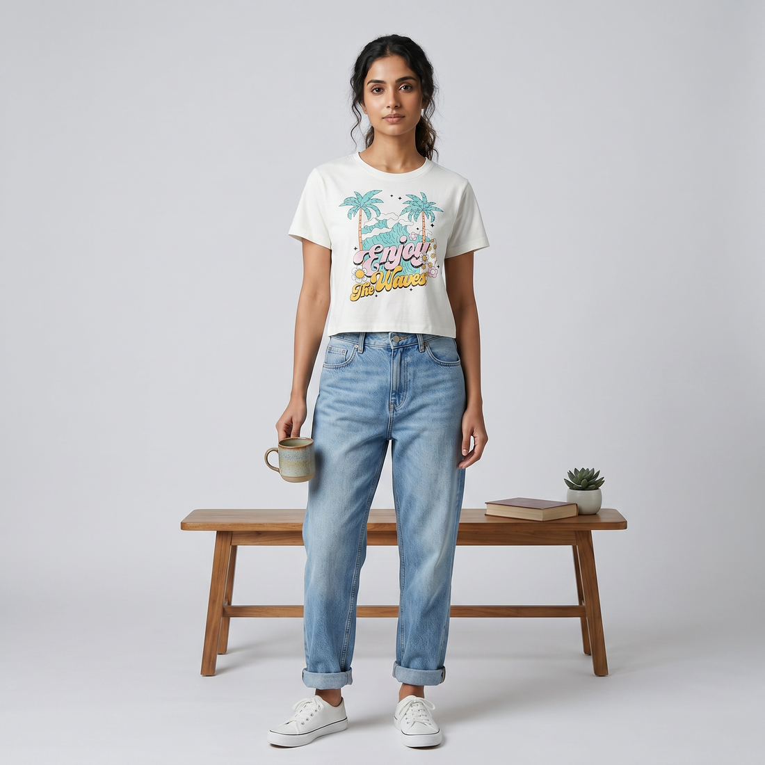 Cotton Graphic Crop T-Shirt