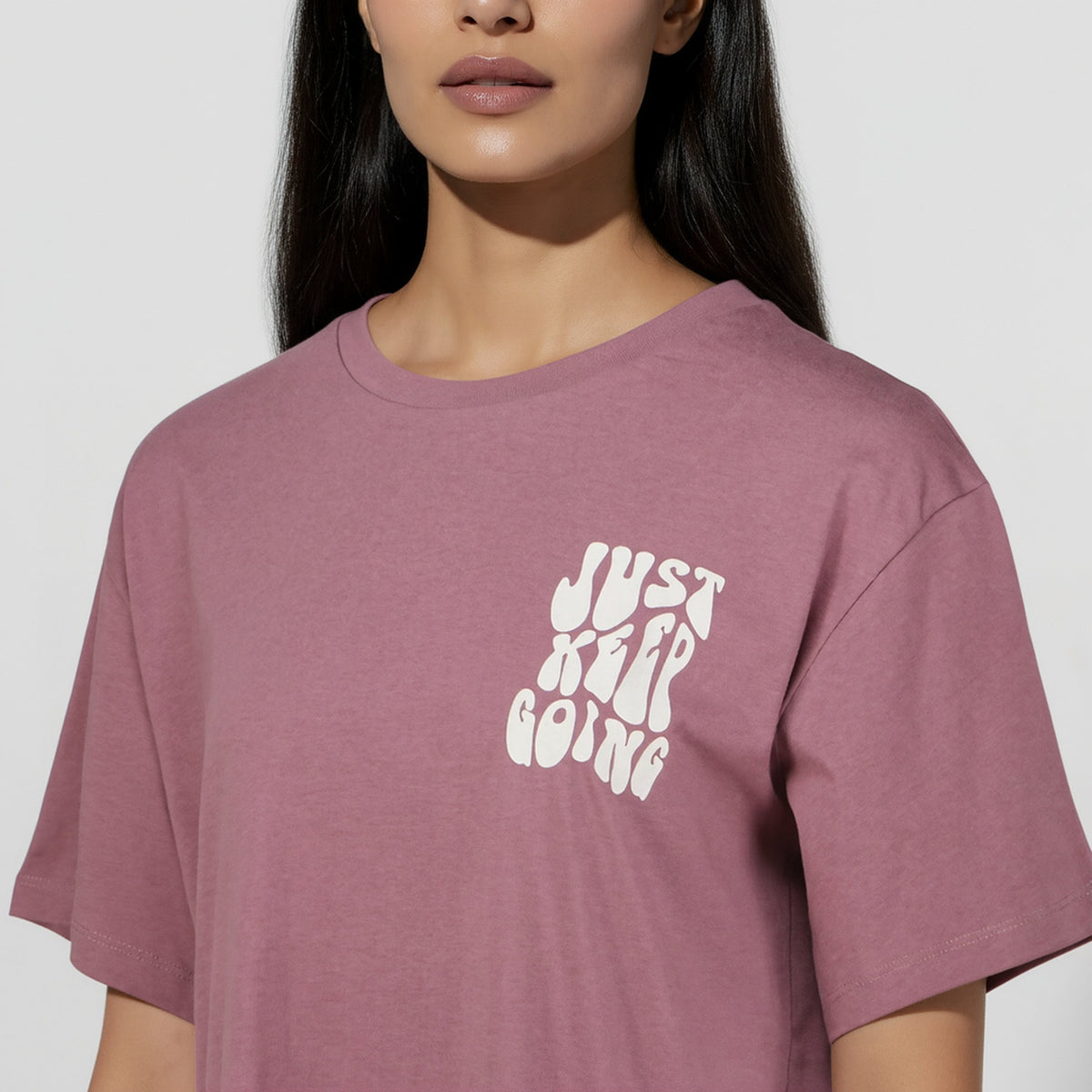 Cotton Graphic Longline Oversize T-Shirt