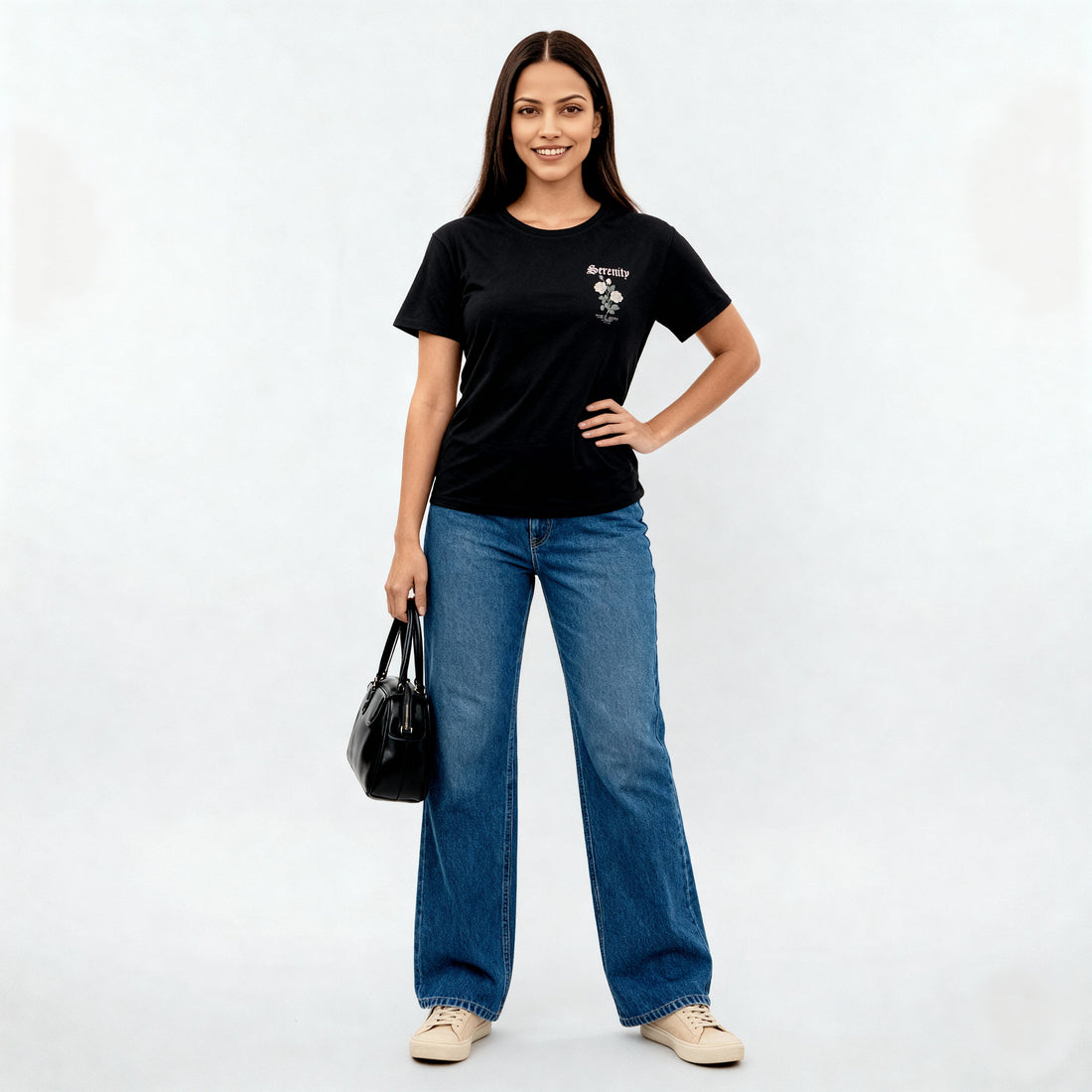 Cotton Graphic Longline Oversize T-Shirt