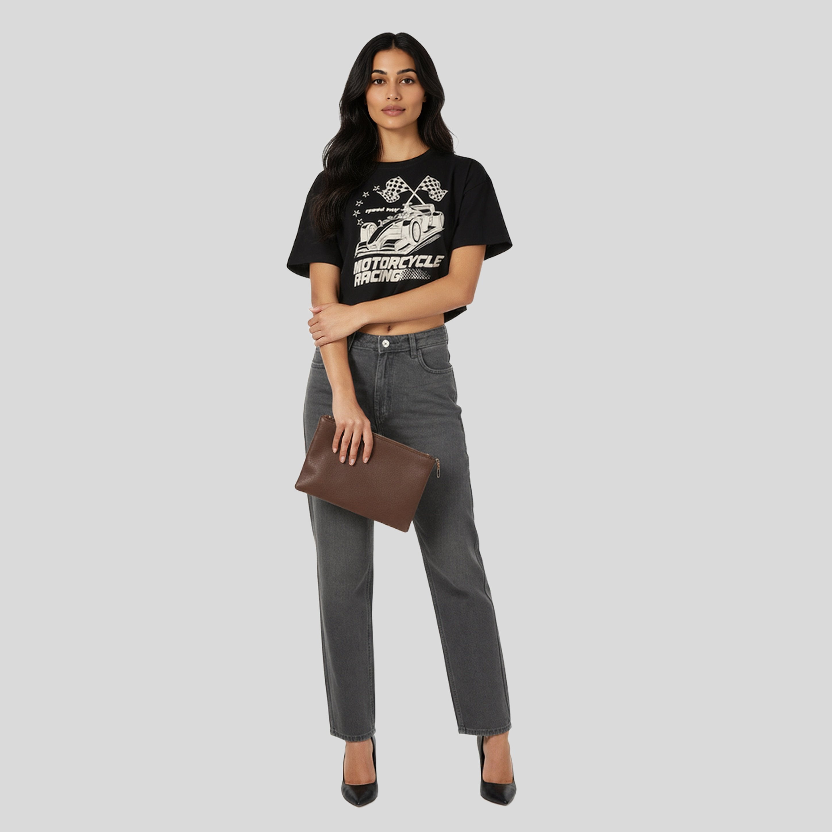 Cotton Graphic Crop T-Shirt