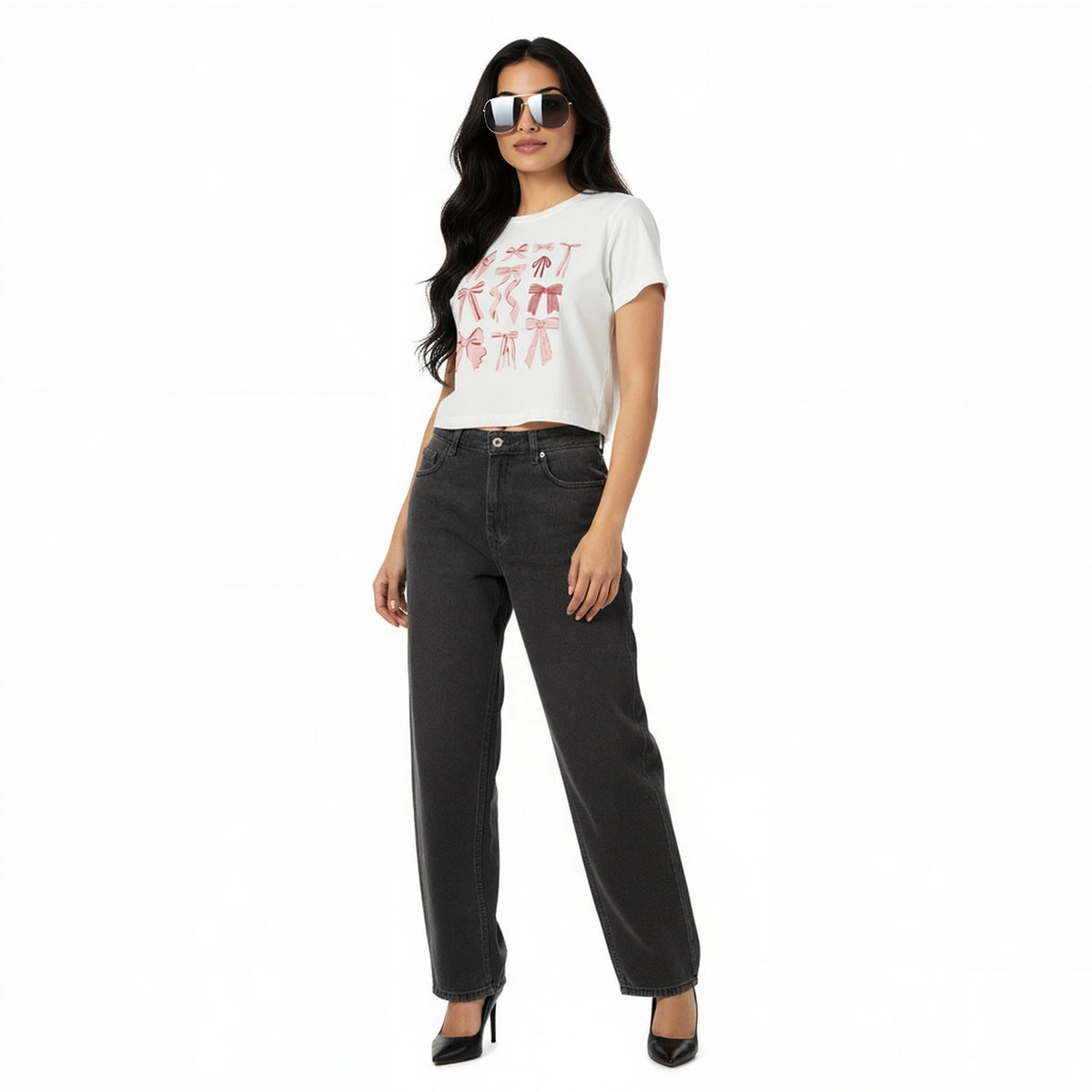 Cotton Graphic Crop T-Shirt