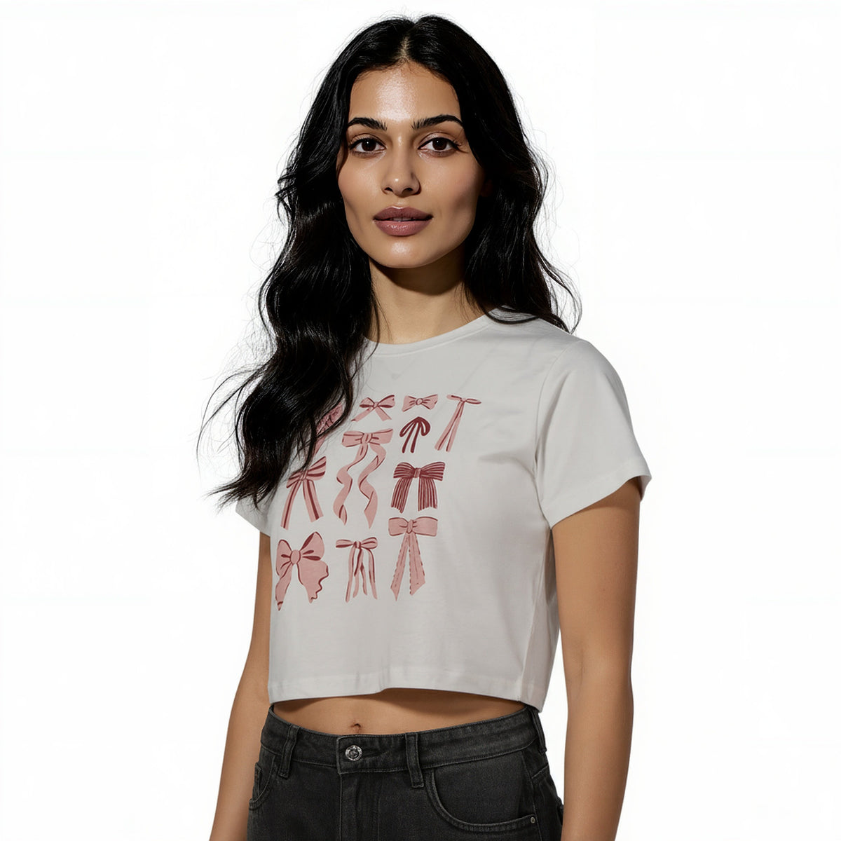 Cotton Graphic Crop T-Shirt