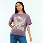 Cotton Knitted Graphic Oversize T-Shirt