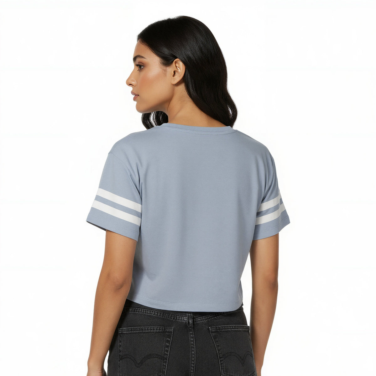 Oversize Cotton Graphic Crop T-Shirt
