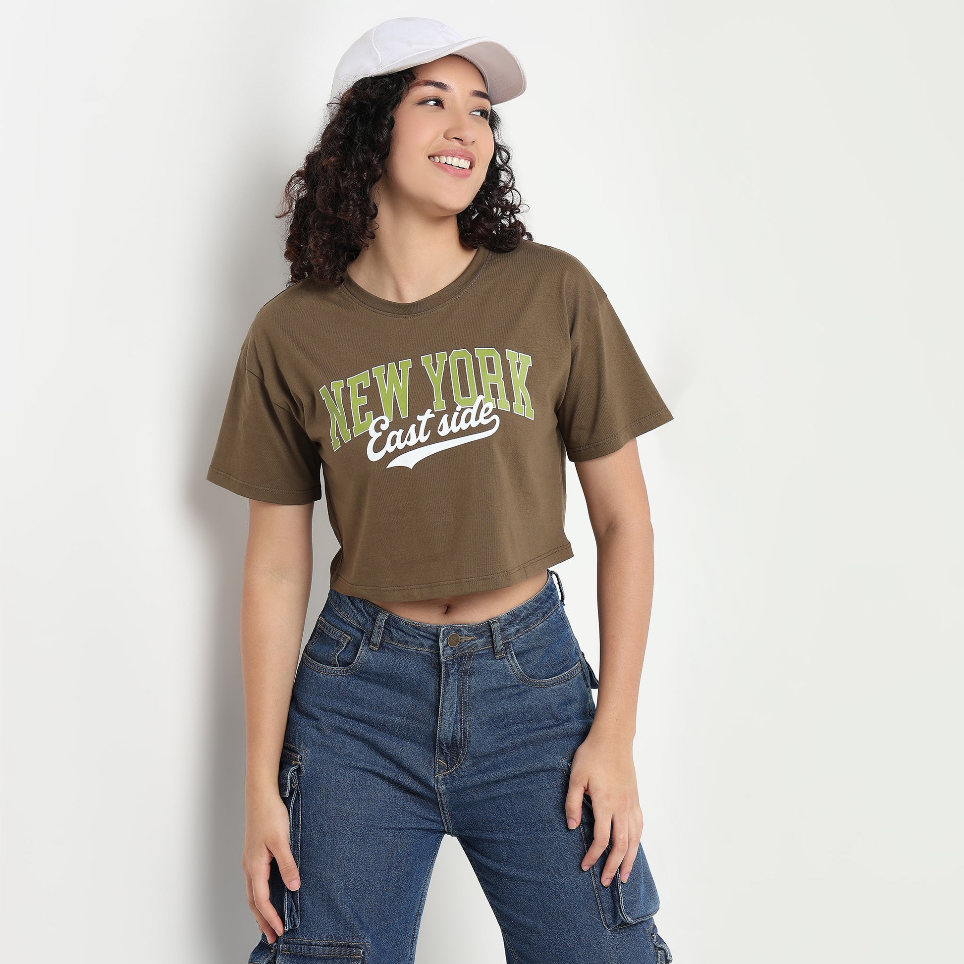 Buy Women Boxy Fit Graphic Short Sleeve T-Shirt  - Style Union