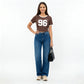Knitted Graphic Cropped T-Shirt