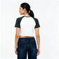 Knitted Graphic Cropped T-Shirt
