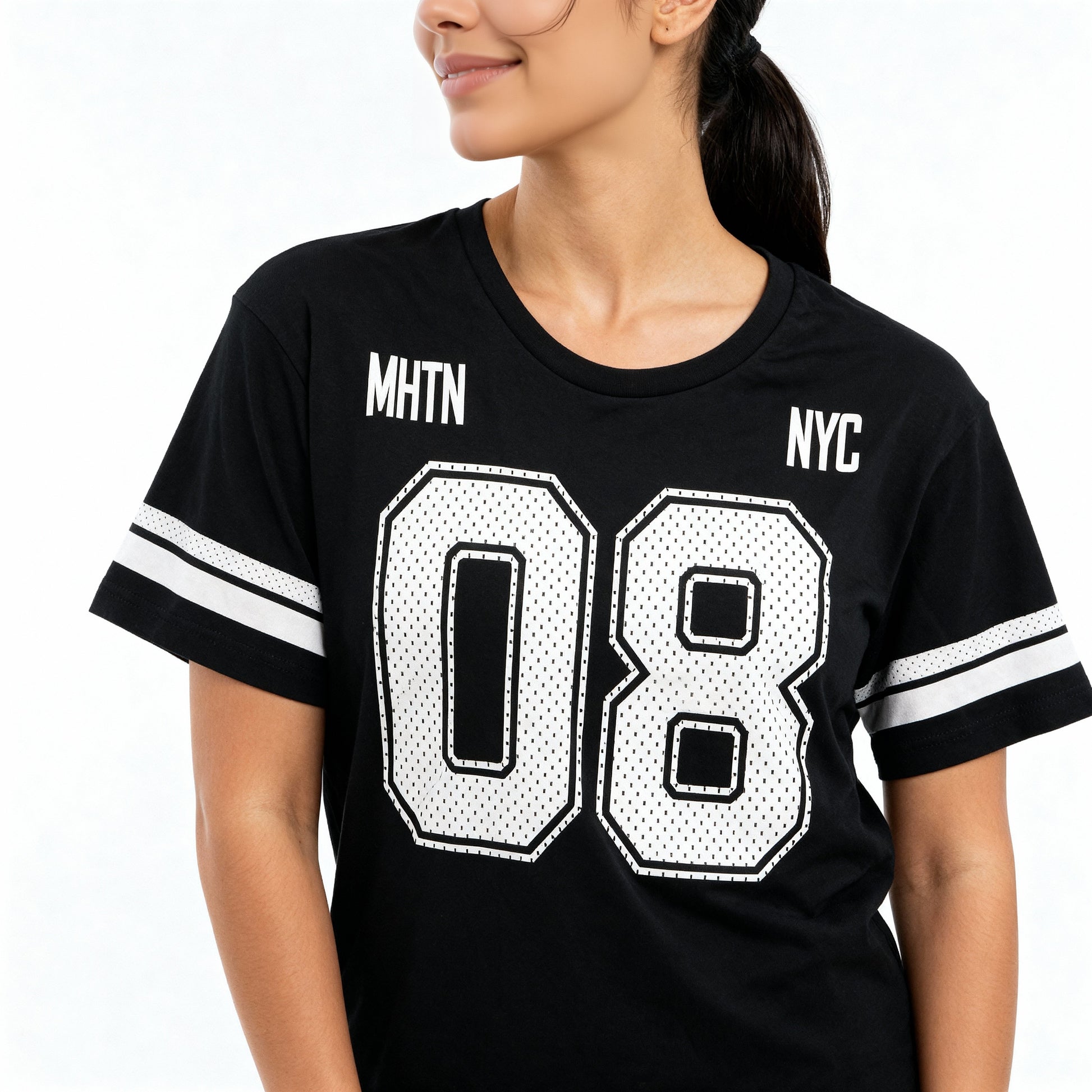 Cotton Knitted Graphic Oversize T-Shirt