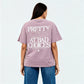 Cotton Knitted Graphic Oversize T-Shirt