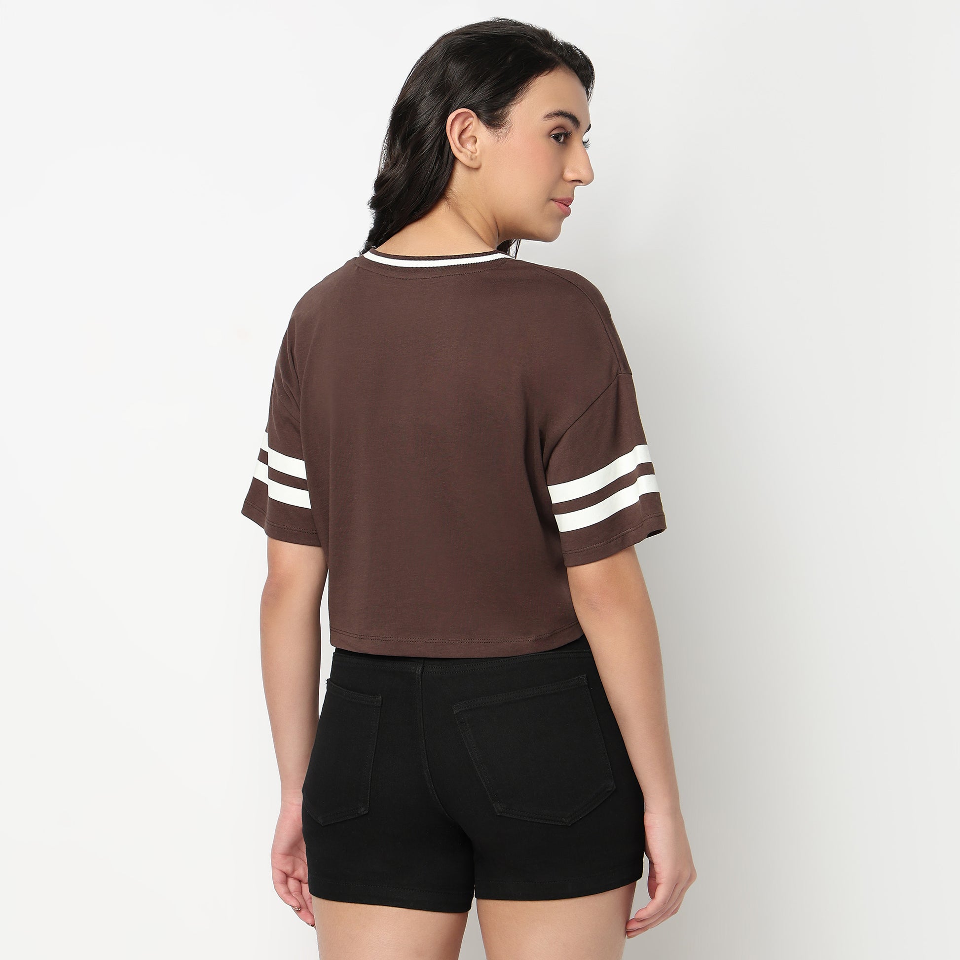 V-Neck Cropped T-Shirt