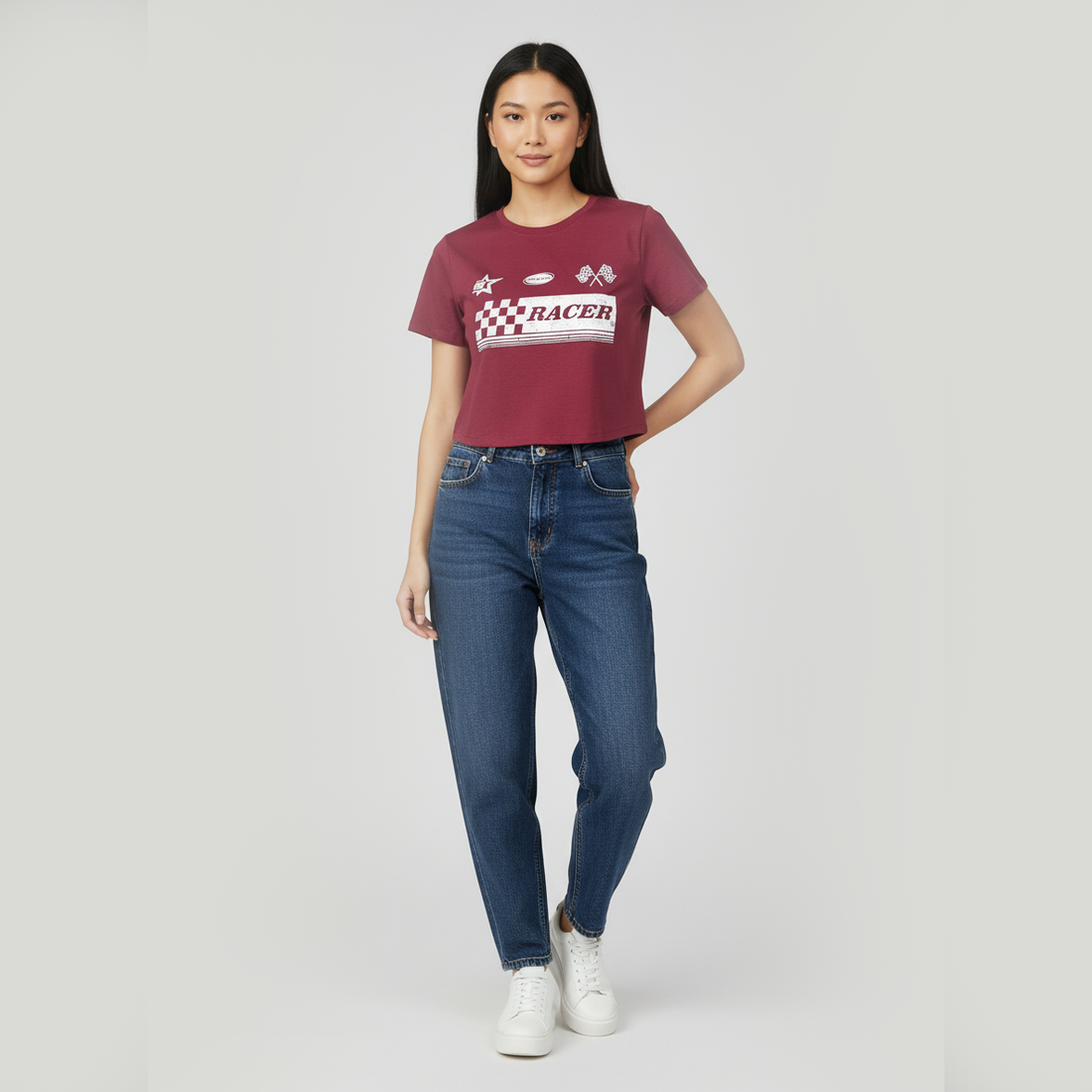 Cotton Knitted Graphic T-Shirt