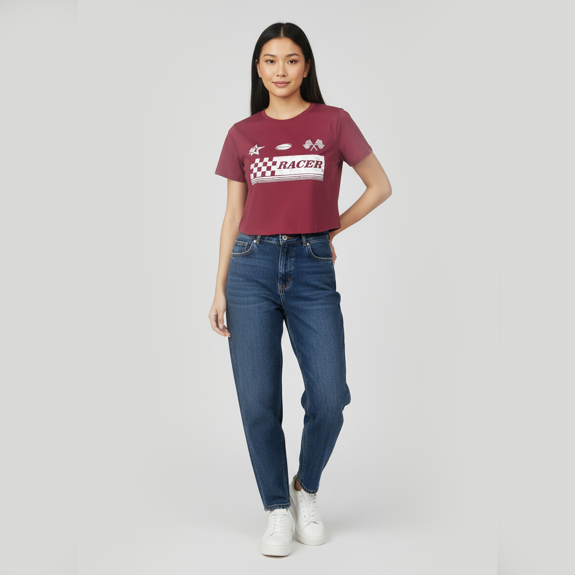 Cotton Knitted Graphic T-Shirt