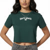Slim Fit Cotton Graphic Crop T-Shirt