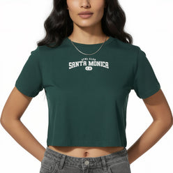 Slim Fit Cotton Graphic Crop T-Shirt