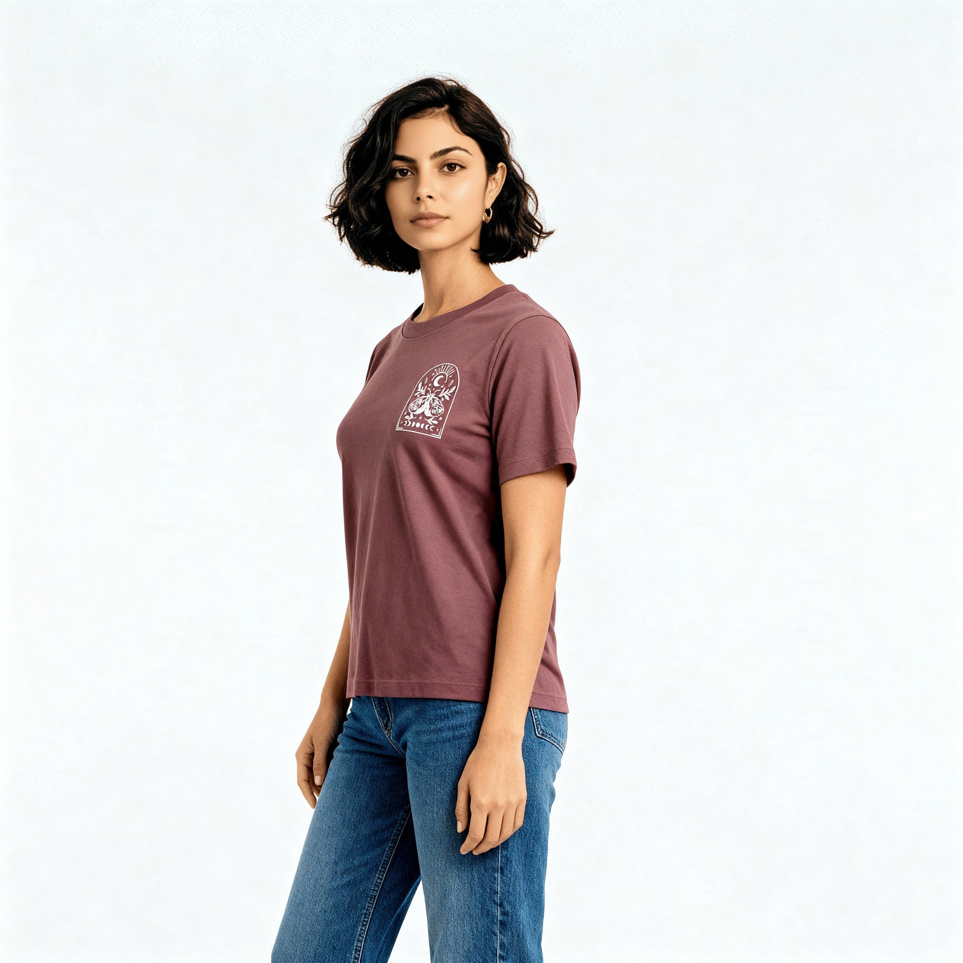 Knitted Printed Slim Fit T-Shirt