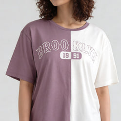 Cotton Graphic Longline Oversize T-Shirt