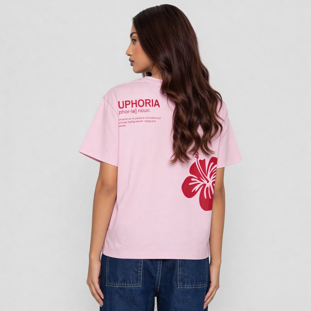 Cotton Graphic Longline Oversize T-Shirt