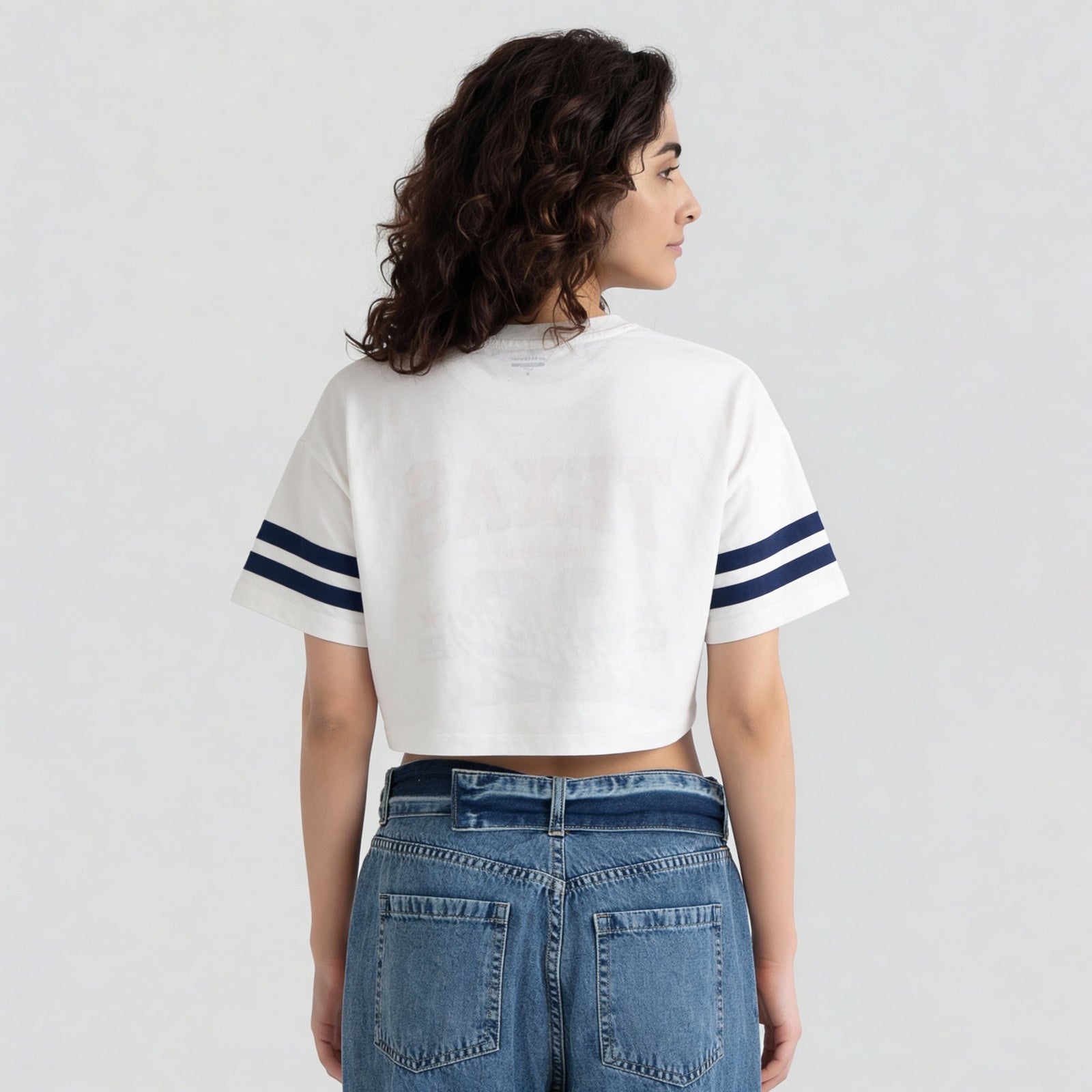 Cotton Graphic Boxy Fit Crop T-Shirt