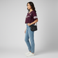 Cotton Graphic V-Neck Oversize T-Shirt