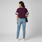 Cotton Graphic V-Neck Oversize T-Shirt
