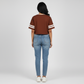 Cotton Graphic V-Neck Oversize T-Shirt