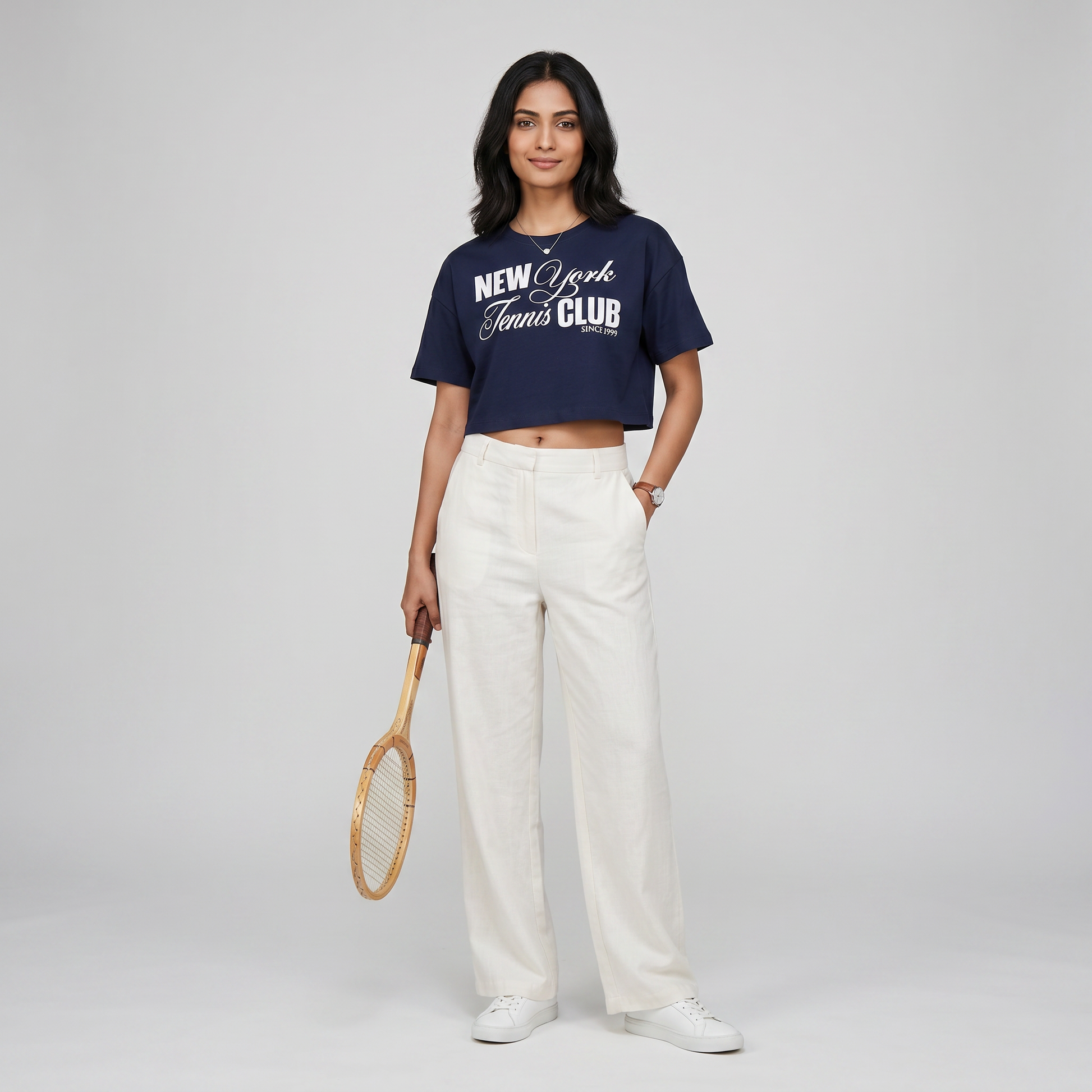 Cotton Graphic Crop T-Shirt