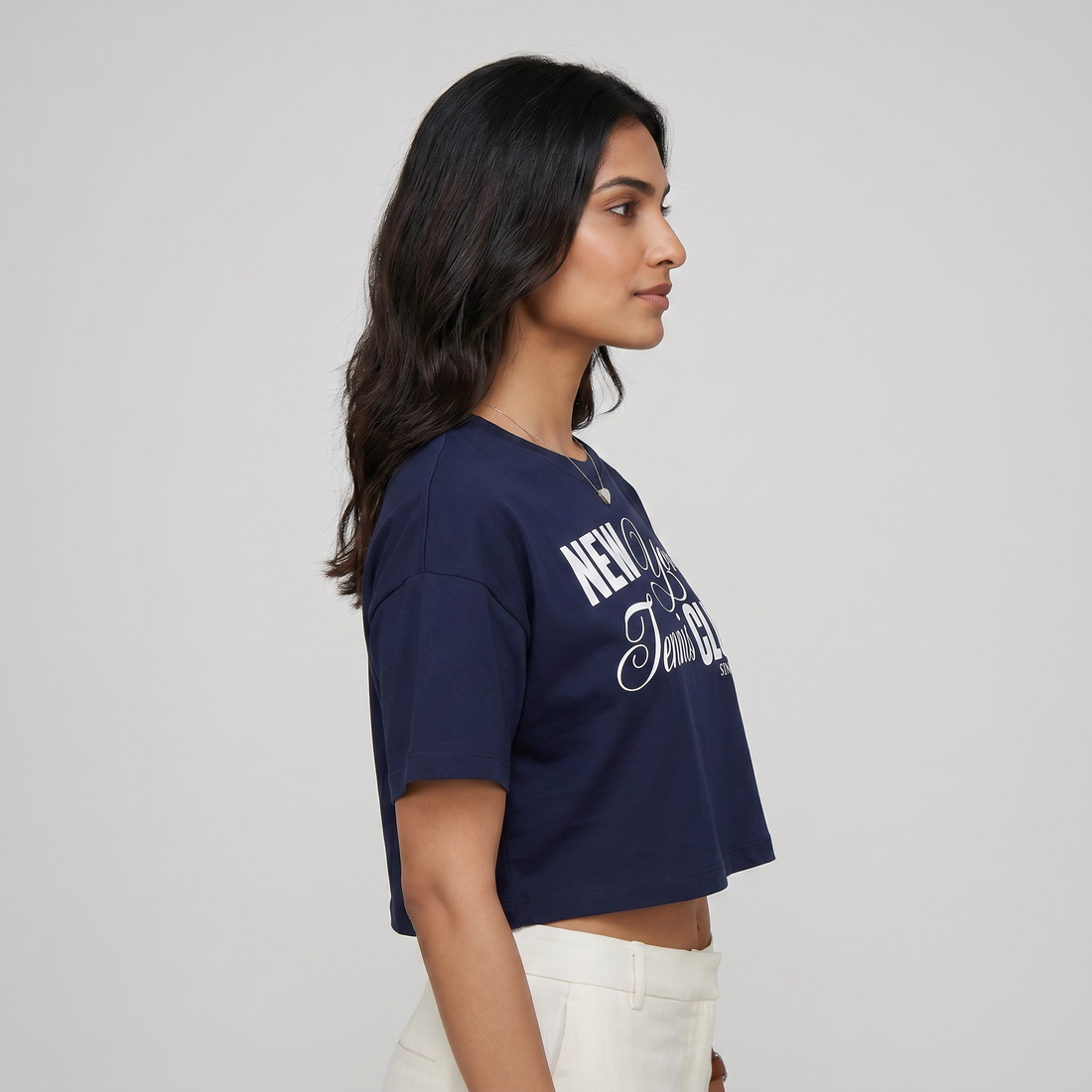 Cotton Graphic Crop T-Shirt
