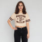 Cotton Graphic Boxy Fit Crop T-Shirt