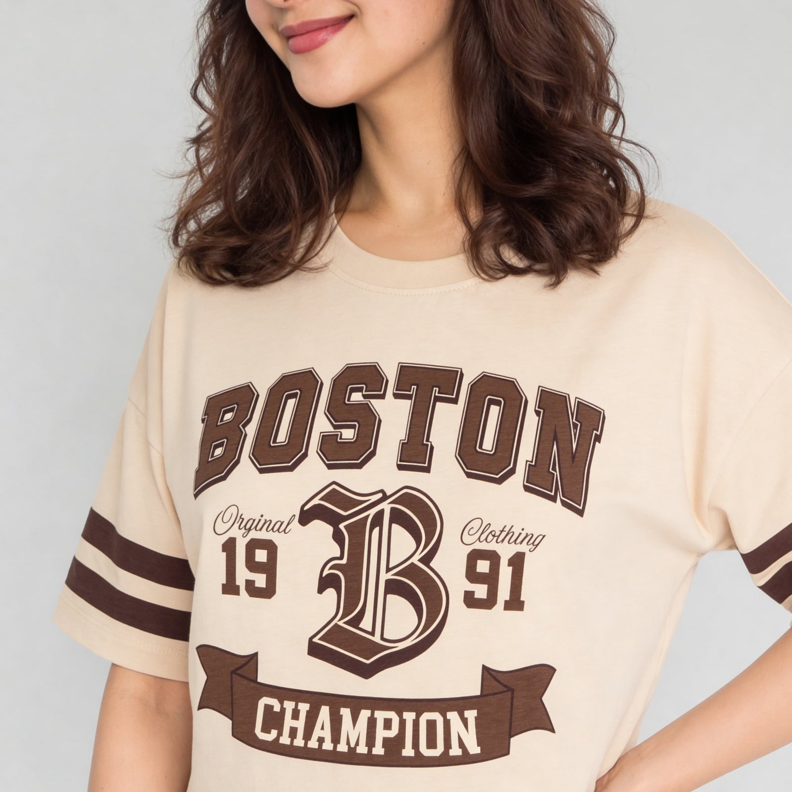 Cotton Graphic Boxy Fit Crop T-Shirt